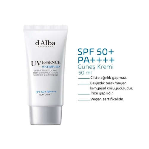Dalba Waterful UV Essence Sun Cream SPF50+ PA++++ 50 ml - 3