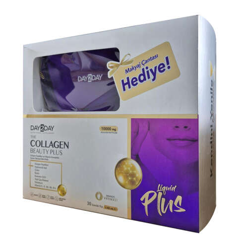 Day2Day The Collagen Beauty Plus Mango Aromalı 30 Tüp x 40 ml Makyaj Çantası Hediye - Day2Day
