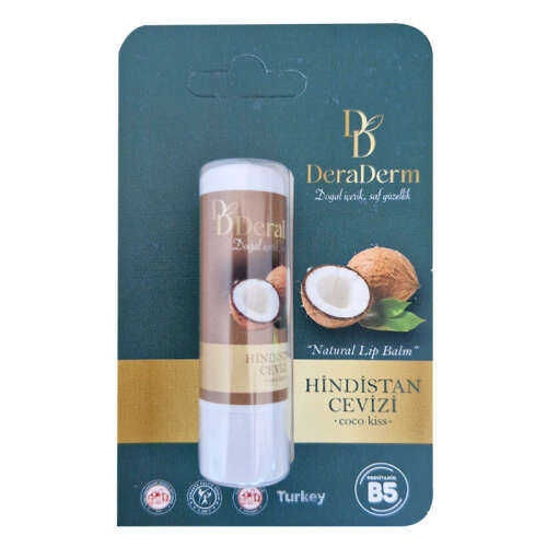 Deraderm Natural Lip Balm Hindistan Cevizi 5 gr - Deraderm