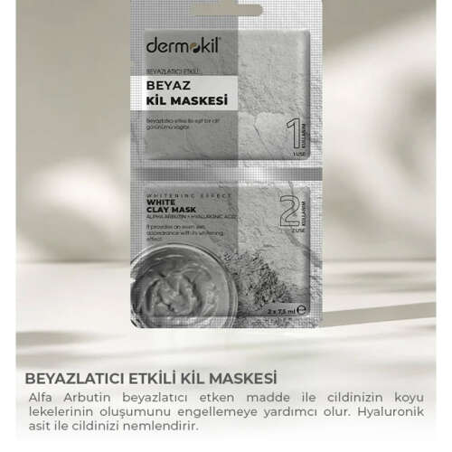 Dermokil Beyazlatıcı Etkili Beyaz Kil Maskesi 2 x 7,5 ml - 4