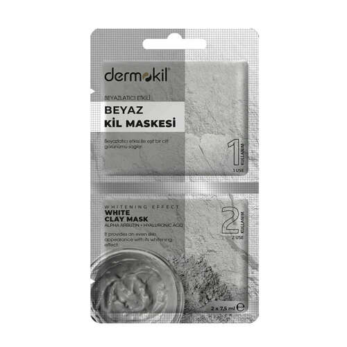 Dermokil Beyazlatıcı Etkili Beyaz Kil Maskesi 2 x 7,5 ml - Dermokil