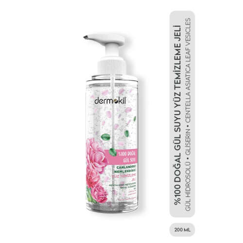 Dermokil Canlandırıcı Doğal Gül Suyu İçerikli Yüz Temizleme Jeli 200 ml - 2