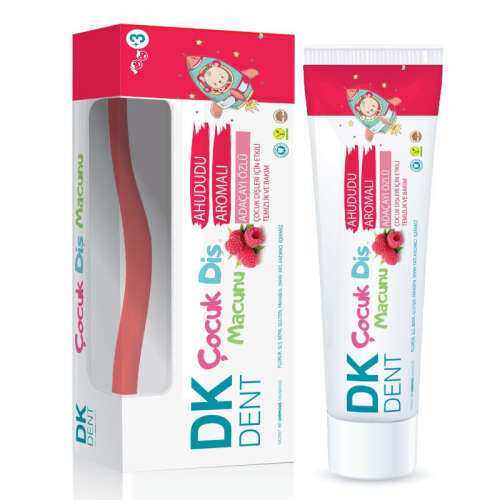 Dermokil Dk Dent Ahududulu Çocuk Diş Macunu 50 ml + Diş Fırçası HEDİYE - 1