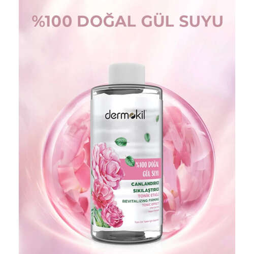 Dermokil Doğal Canlandırıcı Sıkılaştırıcı Gül Suyu 200 ml - 3