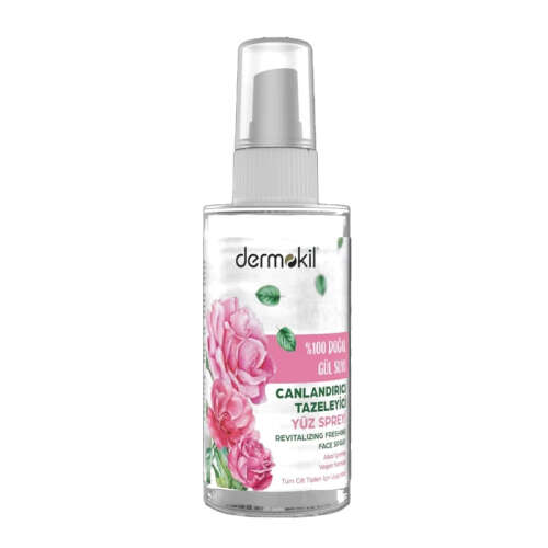 Dermokil Doğal Gül Suyu Canlandırıcı Tazeleyici Yüz Spreyi 50 ml - Dermokil