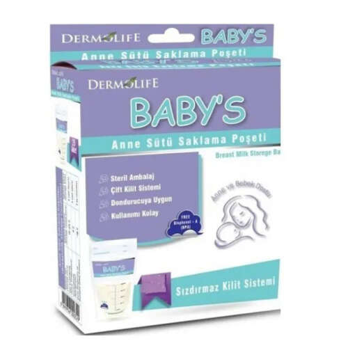 Dermolife Babys Anne Sütü Saklama Poşeti 20 Adet - Dermolife