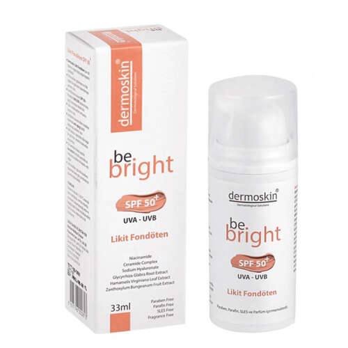 Dermoskin Be Bright Spf50+ Likit Fondöten 33 ml - Medium - Dermoskin