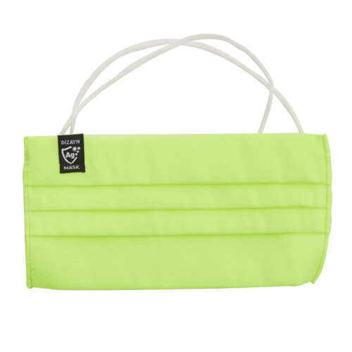 Dizaynmask Gümüş İyonlu Yıkanabilir Bez Maske - Neon Sarı M 5-10 Yaş - 1
