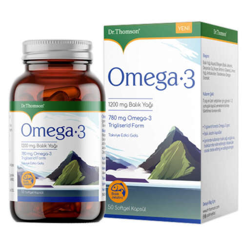 Dr. Thomson Omega-3 İçeren Kapsül Takviye Edici Gıda 50 Softgel Kapsül - Dr.Thomson