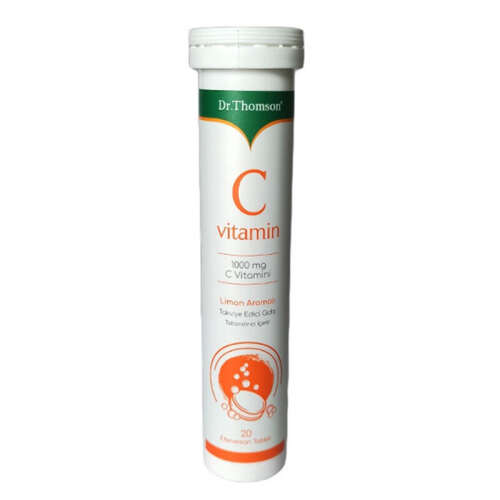 Dr. Thomson Vitamin C Limon Aromalı 1000 Mg 20 Efervesan Tablet - Dr.Thomson