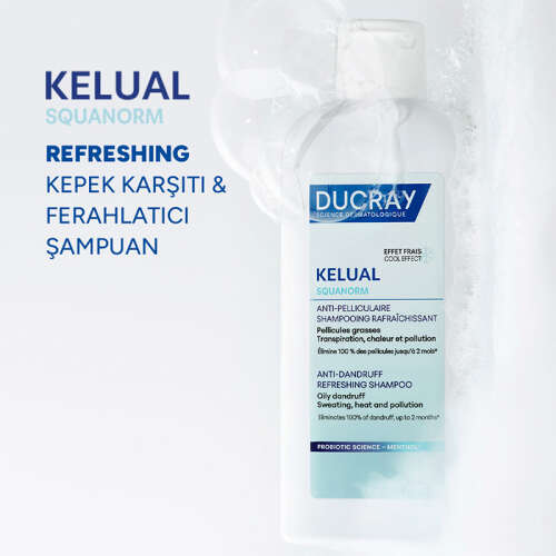 Ducray Kelual Squanorm Kepek Karşıtı ve Ferahlatıcı Şampuan 400 ml - 2