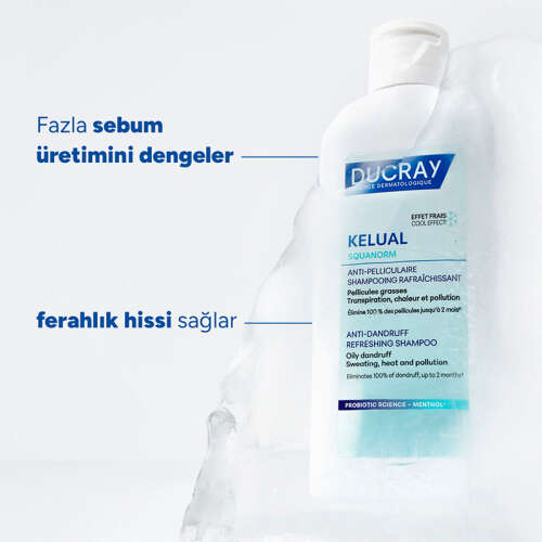 Ducray Kelual Squanorm Kepek Karşıtı ve Ferahlatıcı Şampuan 400 ml - 3