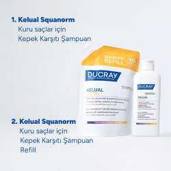 Ducray Kelual Squanorm Kuru Saçlar İçin Kepek Karşıtı Şampuan 400 ml - Refill - 7