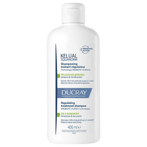 Kelual Squanorm Yağlı Saçlar için Kepek Karşıtı Şampuan 400 ml - Ducray