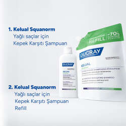 Ducray Kelual Squanorm Yağlı Saçlar için Kepek Karşıtı Şampuan 400 ml -  Refill - 4