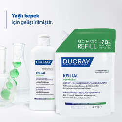 Ducray Kelual Squanorm Yağlı Saçlar için Kepek Karşıtı Şampuan 400 ml -  Refill - 8