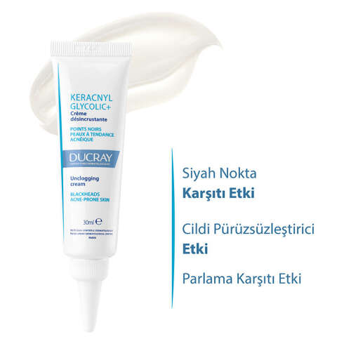 Ducray Keracnyl Glycolic+ Glikolik Asit İçeren Parlama Karşıtı Bakım Kremi 30 ml - 2