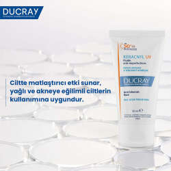 Ducray Keracnyl UV SPF50+ Yağlı Ciltler İçin Güneş Koruyucu 50 ml - 4