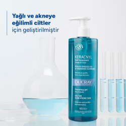 Ducray Keracnyl Yağlı ve Akneye Eğilimli Ciltler için Yüz Temizleme Jeli 400 ml - 4