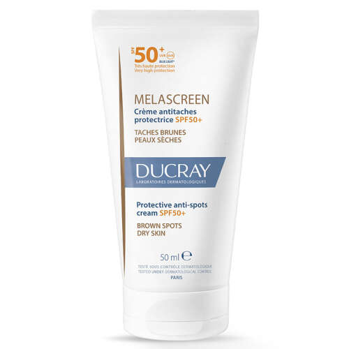 Ducray Melascreen UV Cream SPF 50+ Kuru Ciltler için Leke Karşıtı Güneş Kremi 50 ml - 1