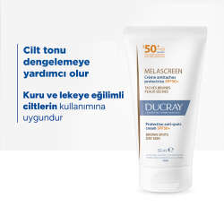 Ducray Melascreen UV Cream SPF 50+ Kuru Ciltler için Leke Karşıtı Güneş Kremi 50 ml - 2