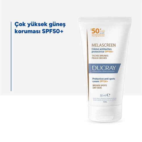 Ducray Melascreen UV Cream SPF 50+ Kuru Ciltler için Leke Karşıtı Güneş Kremi 50 ml - 3