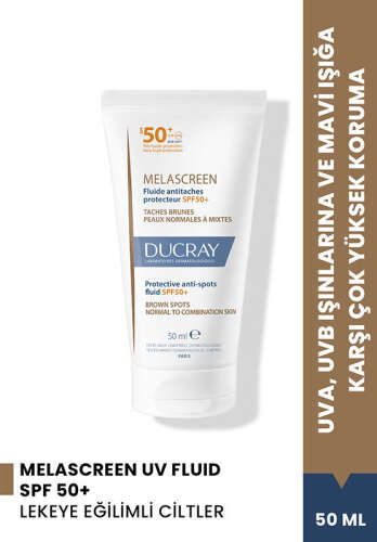 Ducray Melascreen Fluid SPF50+ Lekeye Eğilimli Ciltler İçin Güneş Koruyucu 50 ml - 2