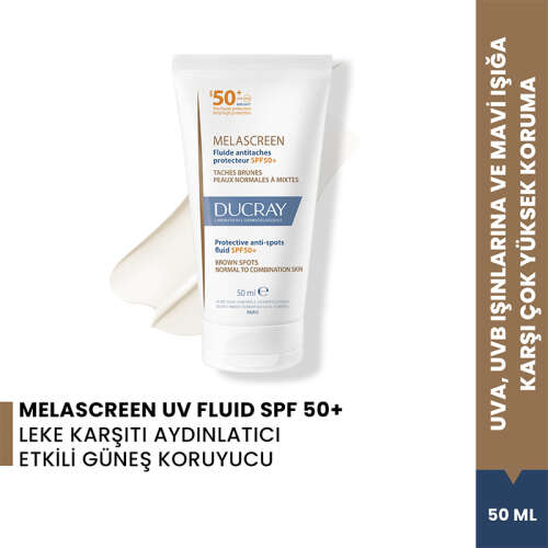 Ducray Melascreen UV Fluid SPF 50+ Normal ve Karma Ciltler Leke Karşıtı Güneş Kremi 50 ml - 2