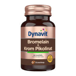 Dynavit Bromelain ve Krom Pikolinat İçeren Takviye Edici Gıda 60 Kapsül - 2