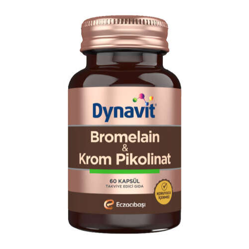 Dynavit Bromelain ve Krom Pikolinat İçeren Takviye Edici Gıda 60 Kapsül - 2