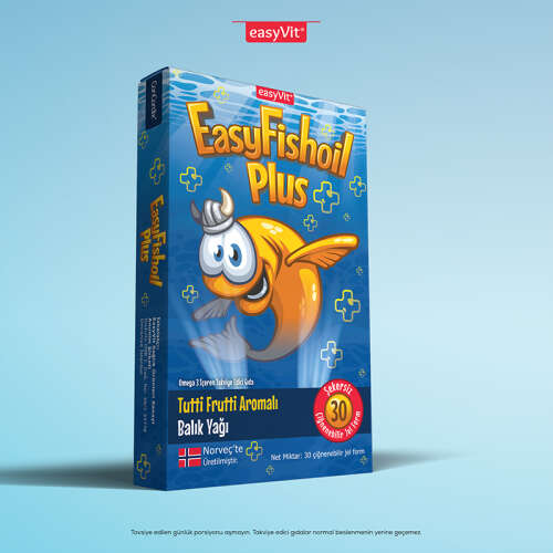 Easy Fish Oil Plus Tutti Frutti Aromalı Balık Yağı 30 Çiğnenebilir Jel - 2