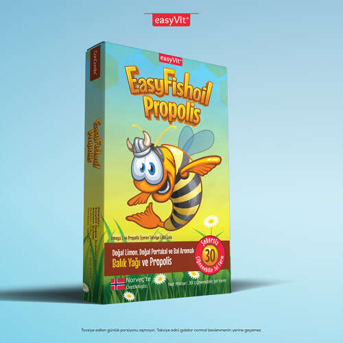 Easy Fish Propolis + Balık Yağı + A vitamini 30 Çiğnenebilir Jel - 2