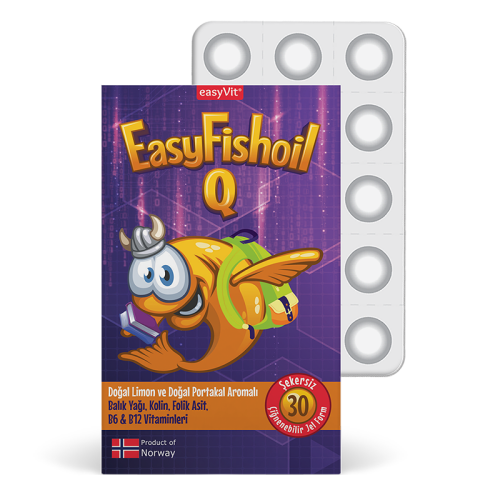 Easy Fish Oil Q Kids Çiğnenebilir 30 Tablet - EasyVit