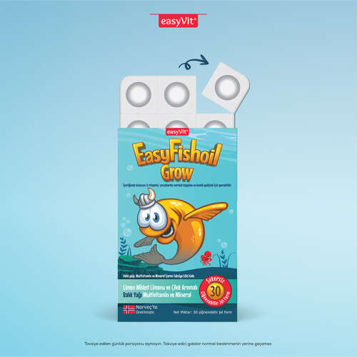 Easy Fish Oil Grow 30 Adet Çiğnenebilir Jel Form - 2