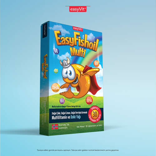 Easy Fish Oil Multi + Omega 3 Çiğnenebilir Tablet 30 Adet - 2