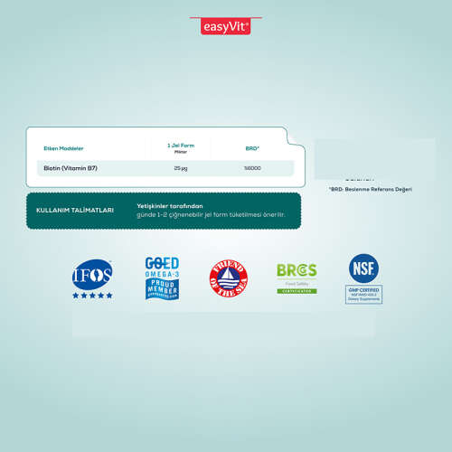 Sjomann’s Biotin 3000 İçeren Takviye Edici Gıda 30 Adet Çiğnenebilir Jel Form - 4