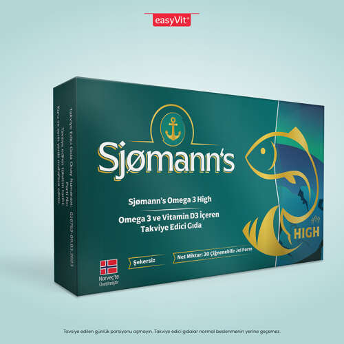 Sjomann’s Omega 3 ve Vitamin D3 İçeren Takviye Edici Gıda 30 Adet Çiğnenebilir Jel Form - 3
