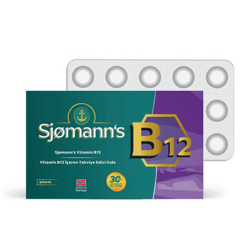 Sjomann’s Vitamin B12 İçeren Takviye Edici Gıda 30 Adet Çiğnenebilir Jel Form - EasyVit