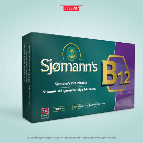 Sjomann’s Vitamin B12 İçeren Takviye Edici Gıda 30 Adet Çiğnenebilir Jel Form - 3