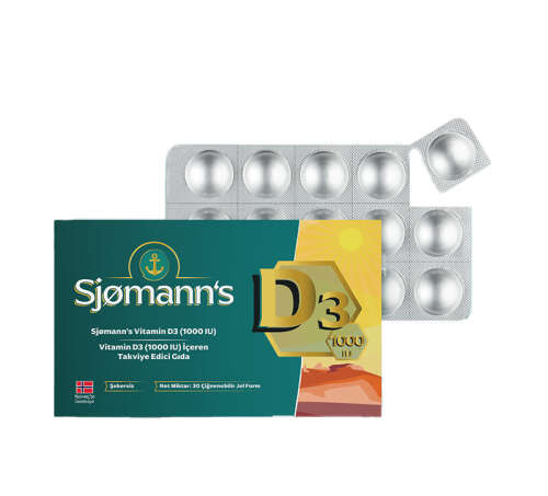 Sjomann’s Vitamin D3 1000 IU İçeren Takviye Edici Gıda 30 Adet Çiğnenebilir Jel Form - EasyVit