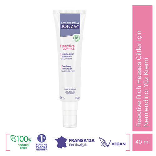 Eau Thermale Jonzac Reaktif Rich Hassas Ciltler için Nemlendirici Yüz Kremi 40 ml - 2