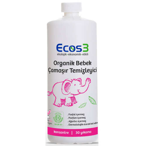 Ecos 3 Organik Bebek Çamaşır Temizleyici 1050 ml - Ecos3