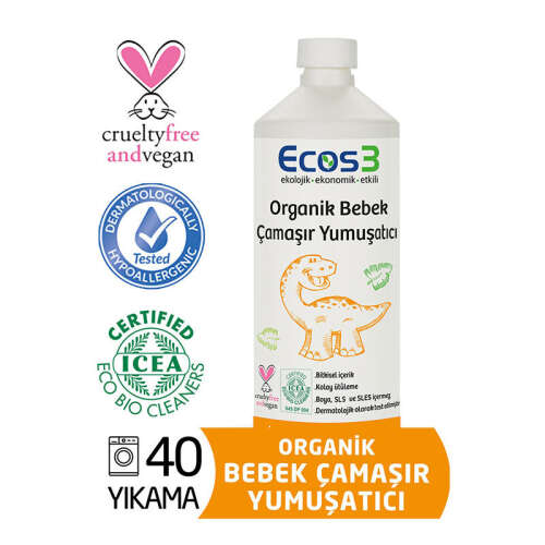 Ecos 3 Organik Bebek Çamaşır Yumuşatıcı 1000 ml - 1