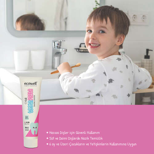 Ecowell Çocuk Diş Macunu 75 gr - 3
