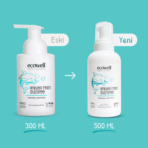 Ecowell Yeni Doğan Köpük Şampuan 500 ml - 2
