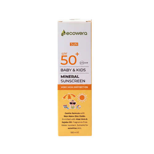 Ecowera Çocuklara Özel Mineral Güneş Kremi Spf50+ 100ml - Ecowera