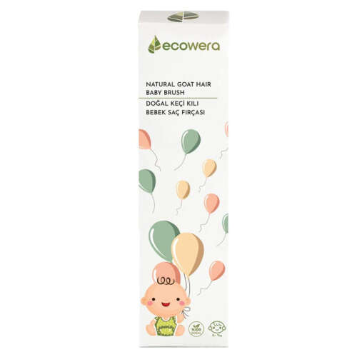 Ecowera Doğal Keçi Kılı Bebek Saç Fırçası - Ecowera
