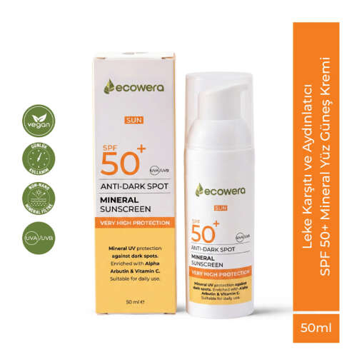 Ecowera Leke Karşıtı Mineral Güneş Kremi Spf50+ 50 ml - 8