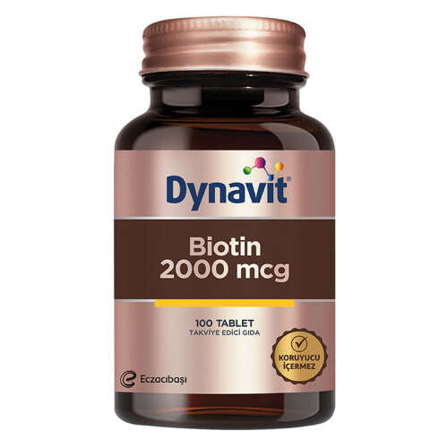 Eczacıbaşı Dynavit Biotin 2000 mcg Takviye Edici Gıda 100 Tablet - Dynavit