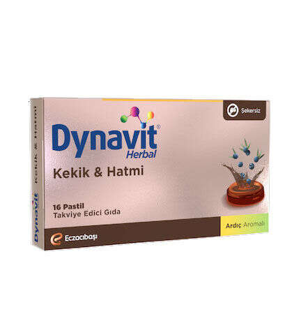 Eczacıbaşı Dynavit Herbal Kekik ve Hatmi İçeren 16 Adet Pastil - 1